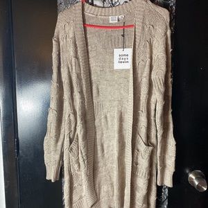 Some days lovin arrow knit longline cardigan